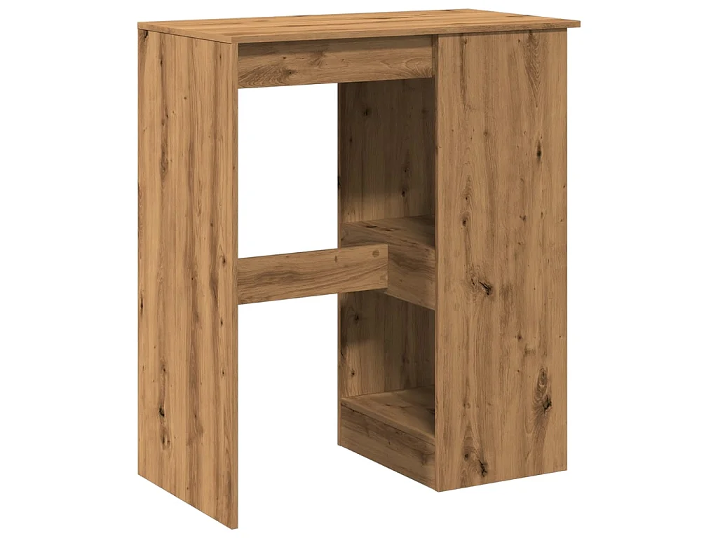 Tavolo Bar con Rastrelliera Rovere 90x47,5x103,5 cm Multistrato