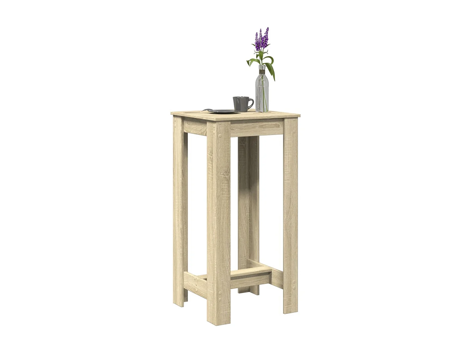 Table de bar chêne sonoma 51x50x103,5 cm bois d'ingénierie
