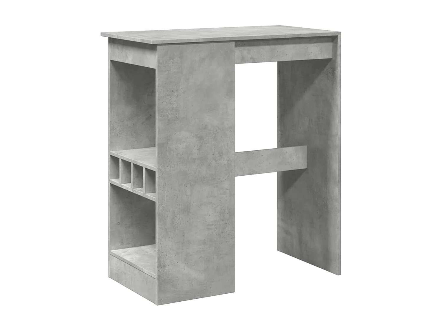 Bartafel met rekken 90x47,5x103,5 cm bewerkt hout betongrijs