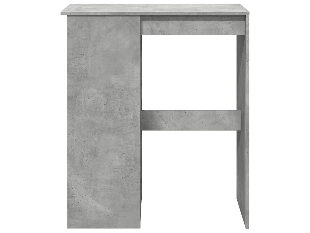 Table de bar avec étagères gris béton bois d'ingénierie