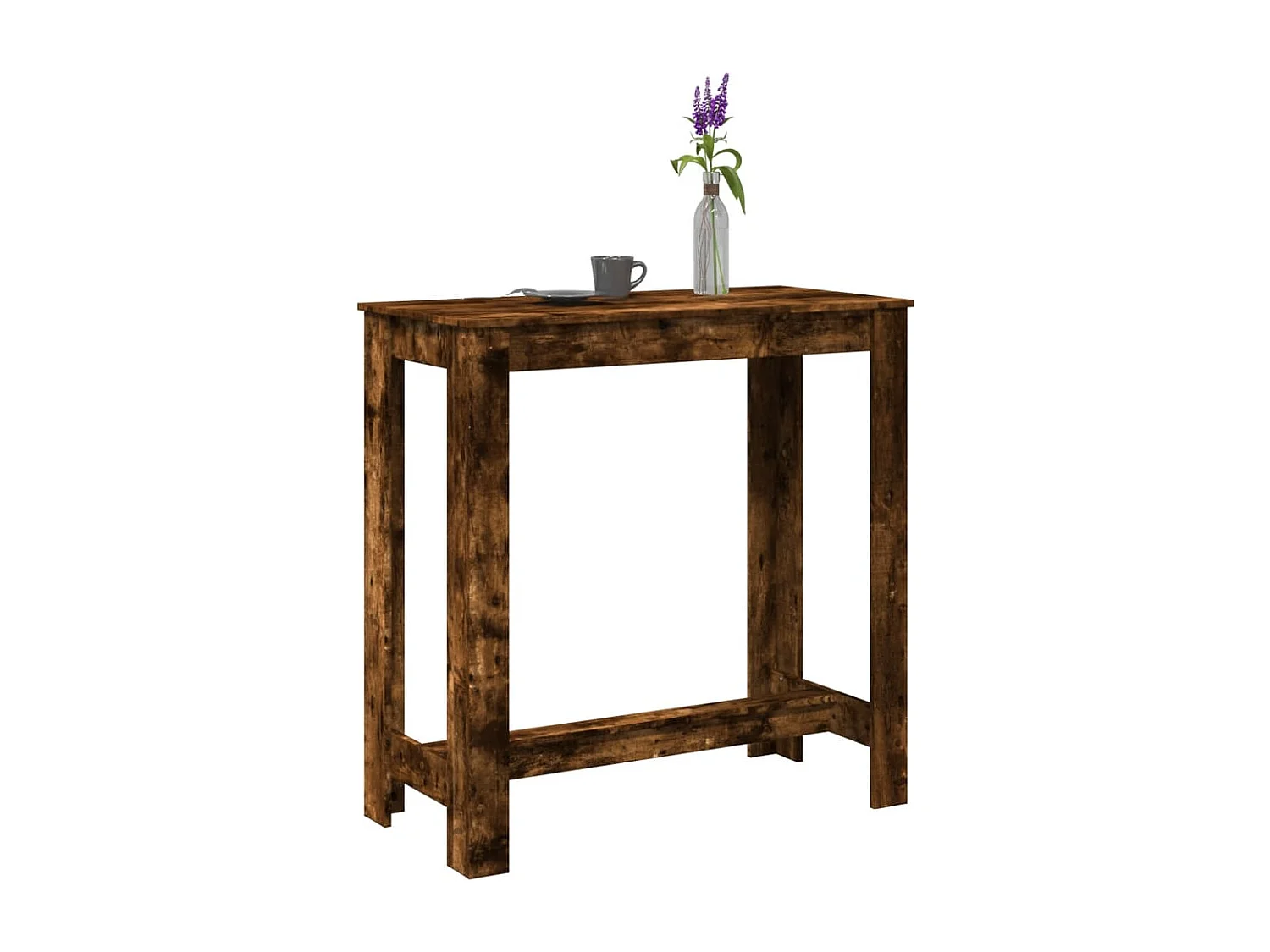 Bartafel 102x50x103,5 cm bewerkt hout gerookt eikenkleurig