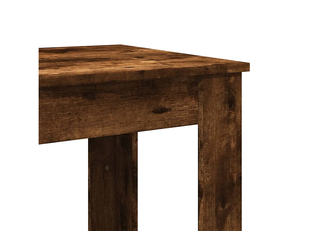 Table de bar chêne fumé 102x50x103,5 cm bois d'ingénierie