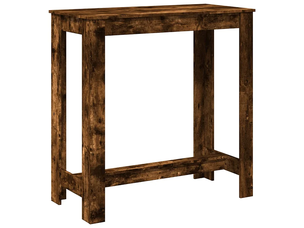 Table de bar chêne fumé 102x50x103,5 cm bois d'ingénierie
