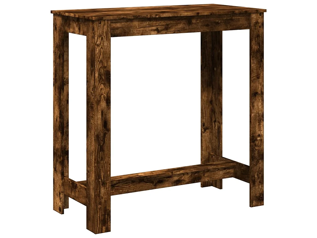 Table de bar chêne fumé 102x50x103,5 cm bois d'ingénierie