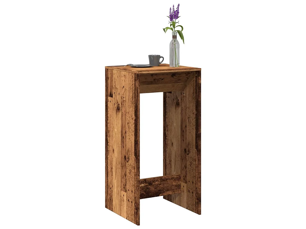Tavolo da Bar Legno Antico 51x50x103,5 cm in Legno Multistrato