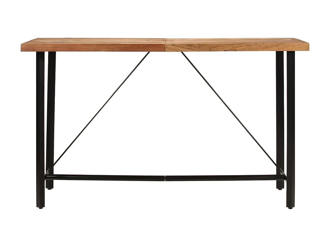 Table de bar 180x70x107 cm bois massif d'acacia et fer
