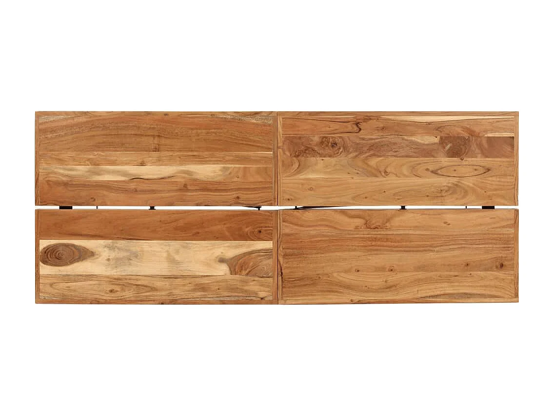 Table de bar 180x70x107 cm bois massif d'acacia et fer