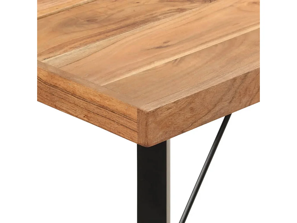Table de bar 180x70x107 cm bois massif d'acacia et fer