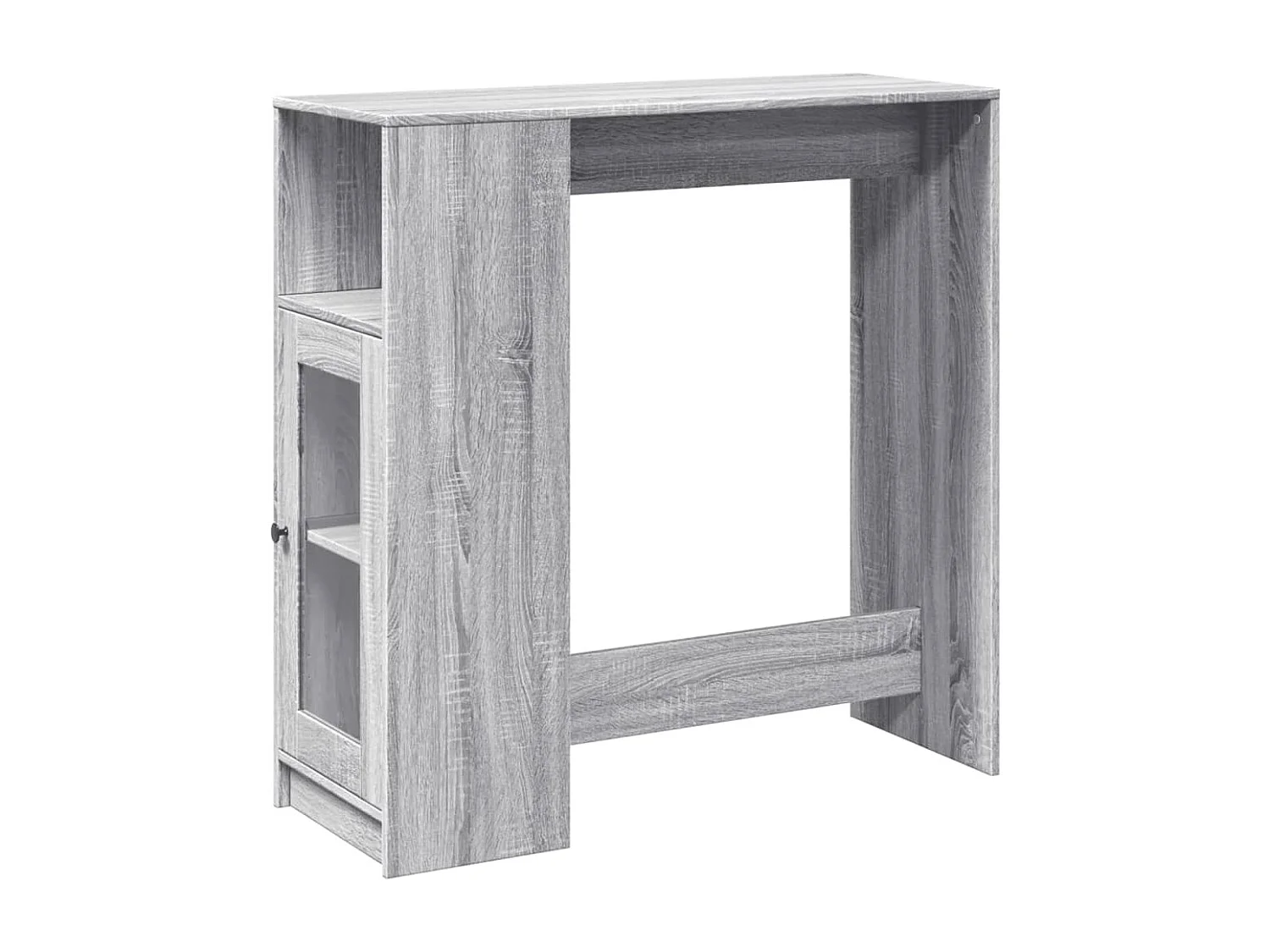 Bartisch mit Regal Grau Sonoma 101x40x103,5 cm Holzwerkstoff