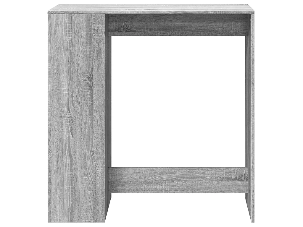 Tavolo Bar con Rastrelliera Grigio 101x40x103,5 cm Multistrato