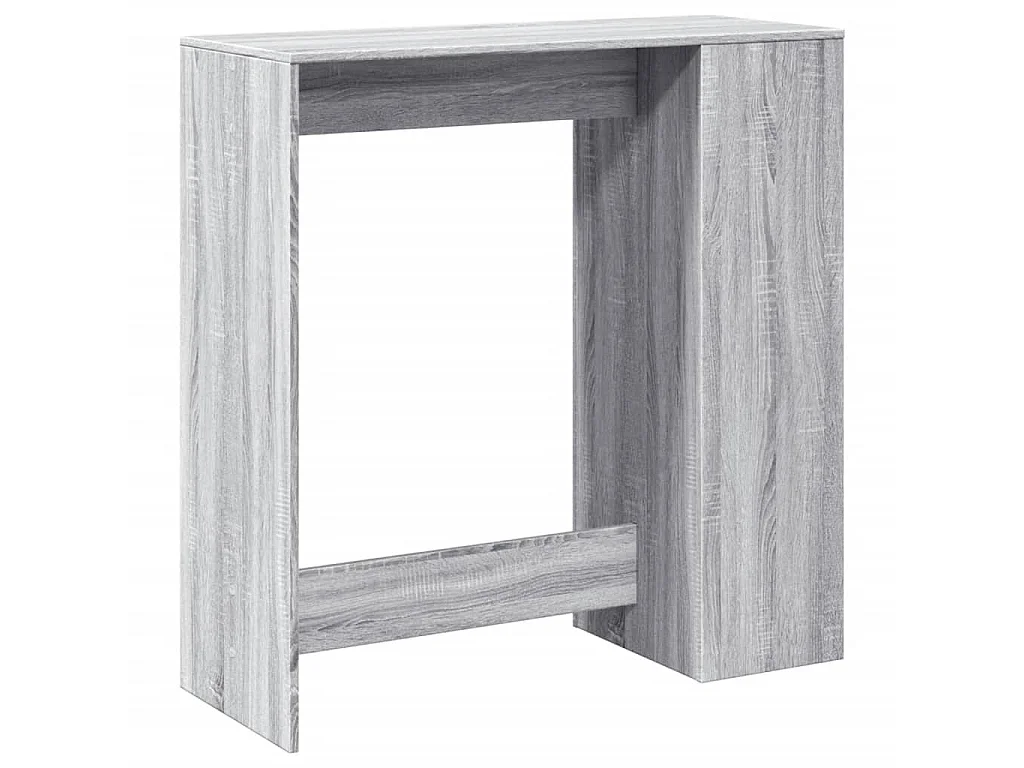 Tavolo Bar con Rastrelliera Grigio 101x40x103,5 cm Multistrato