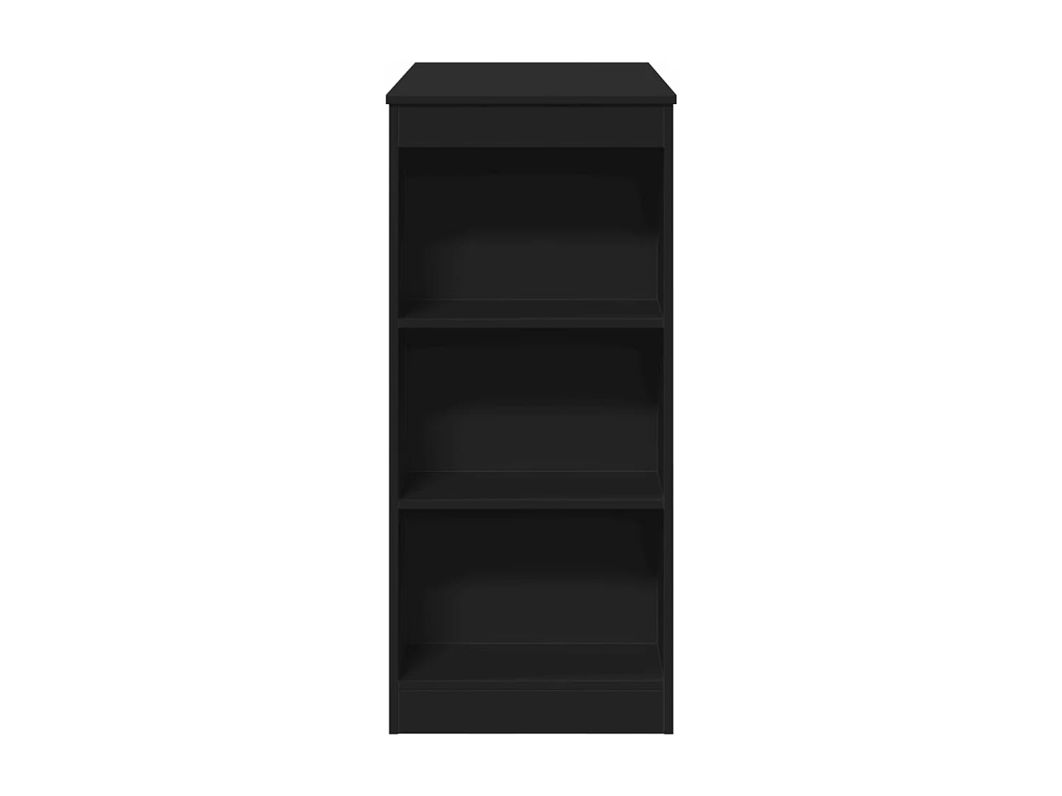 Bartisch mit Regal Schwarz 95x47x103,5 cm Holzwerkstoff