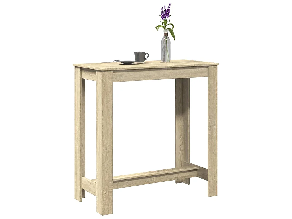 Table de bar chêne sonoma 102x50x103,5 cm bois d'ingénierie