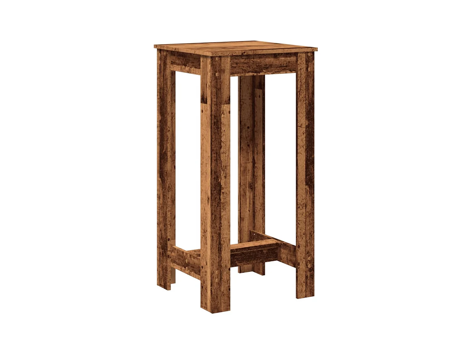 Bartafel 51x50x103,5 cm bewerkt hout oud houtkleurig