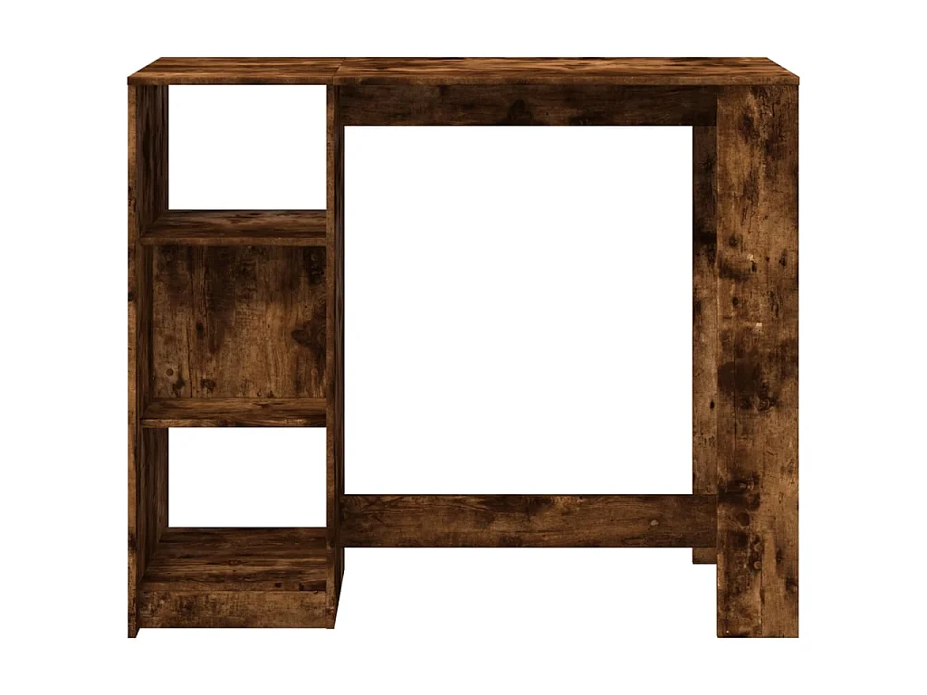 Table de bar avec étagère chêne fumé bois d'ingénierie