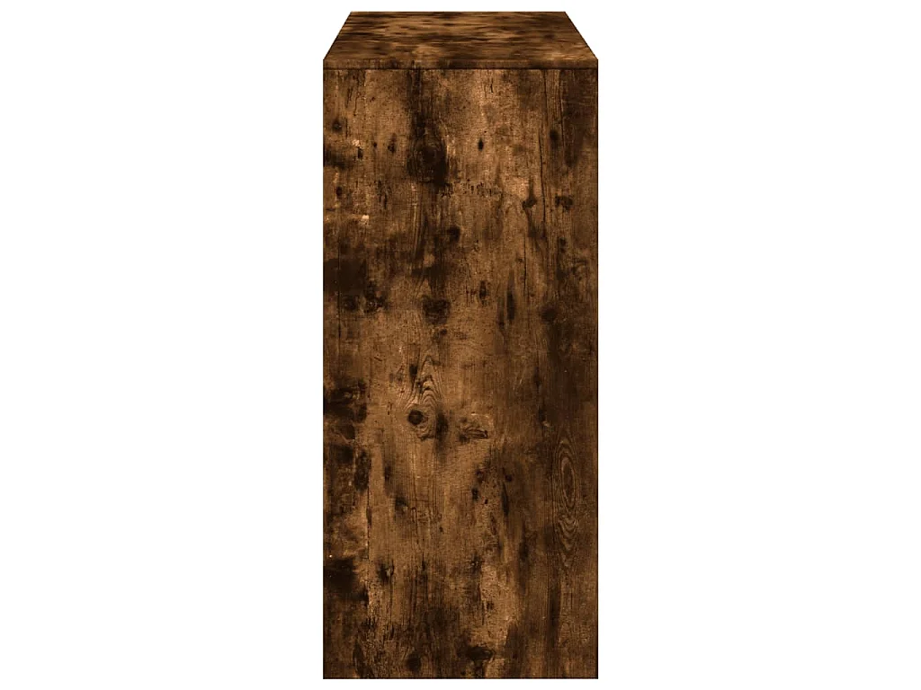 Table de bar avec étagère chêne fumé bois d'ingénierie
