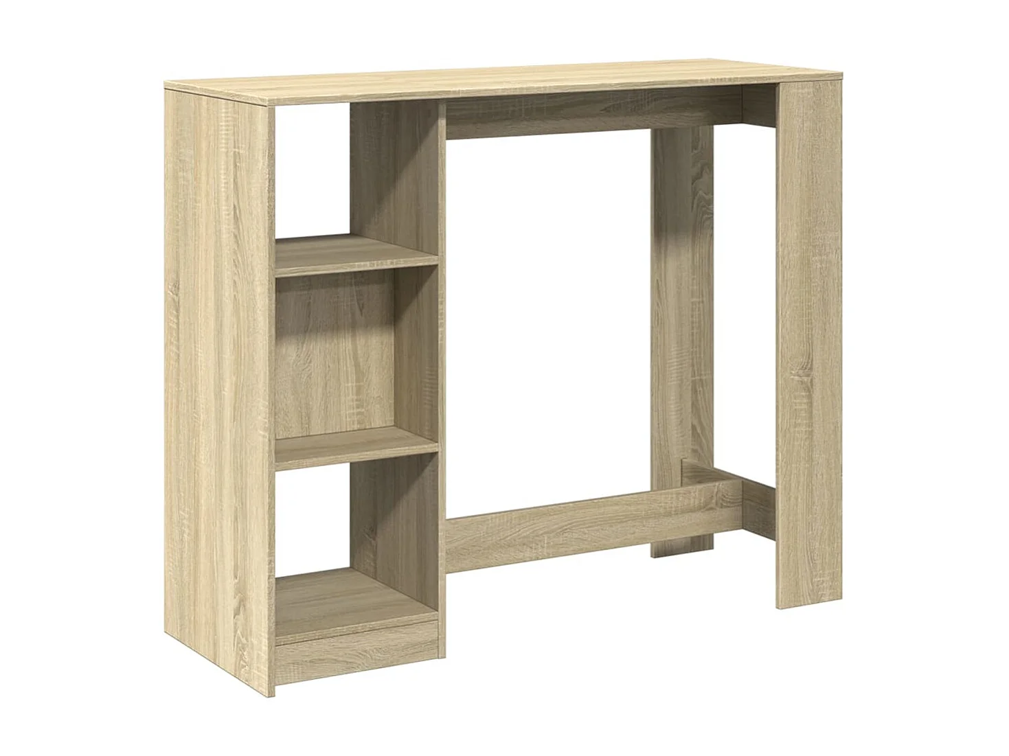 Table de bar avec étagère chêne sonoma bois d'ingénierie