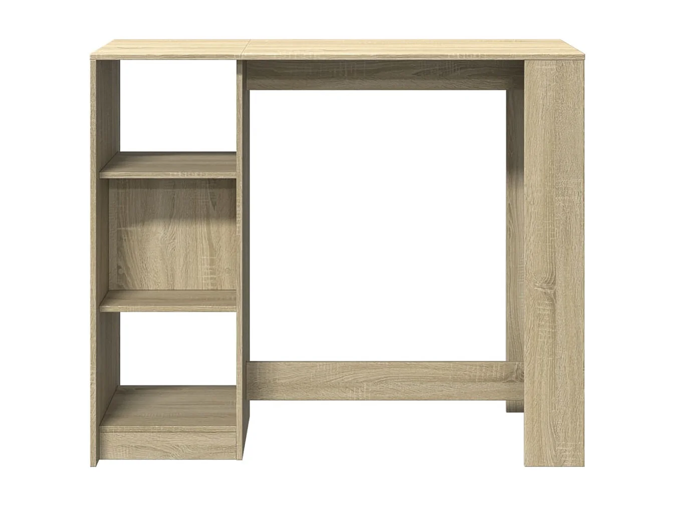 Bartisch mit Regal Sonoma-Eiche 124x46x103,5 cm Holzwerkstoff