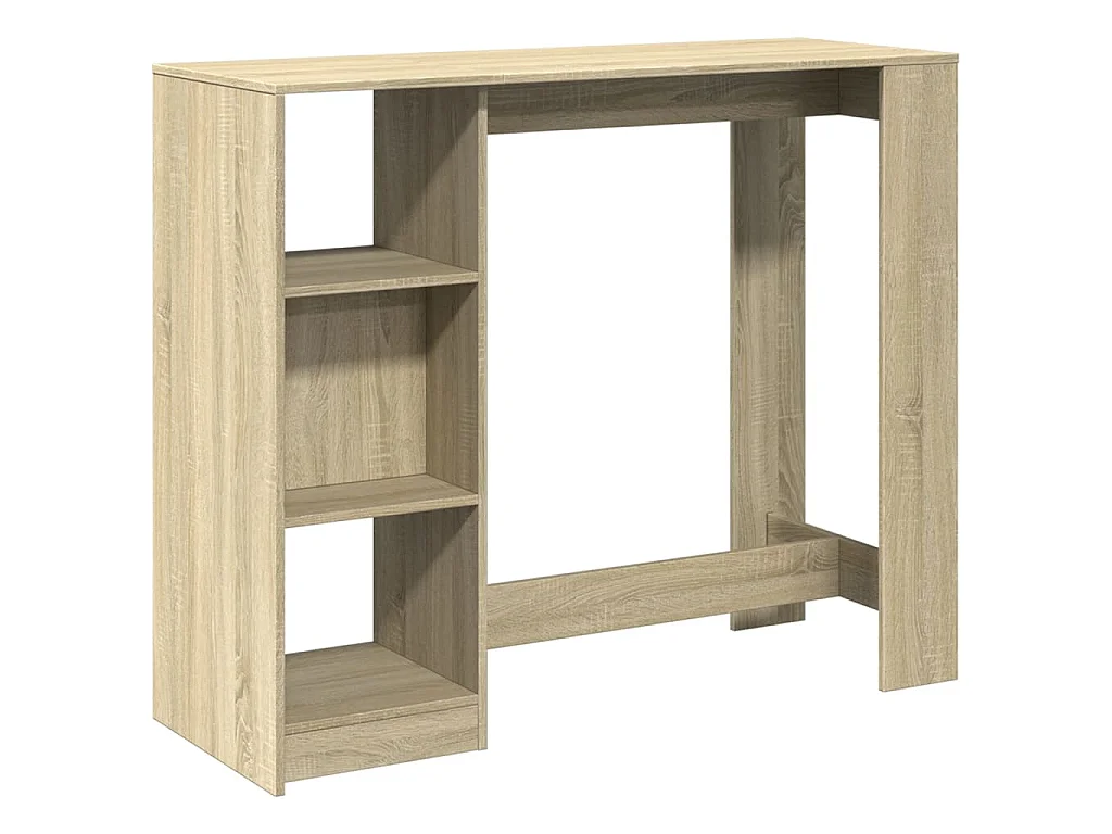 Bartisch mit Regal Sonoma-Eiche 124x46x103,5 cm Holzwerkstoff