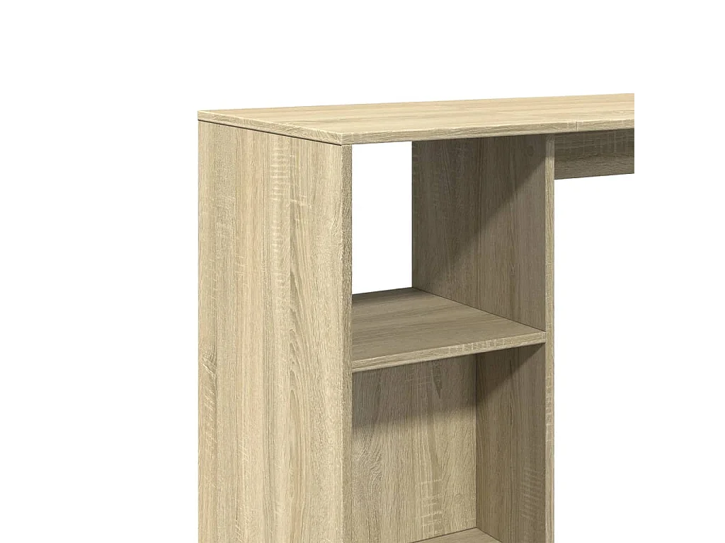 Bartisch mit Regal Sonoma-Eiche 124x46x103,5 cm Holzwerkstoff