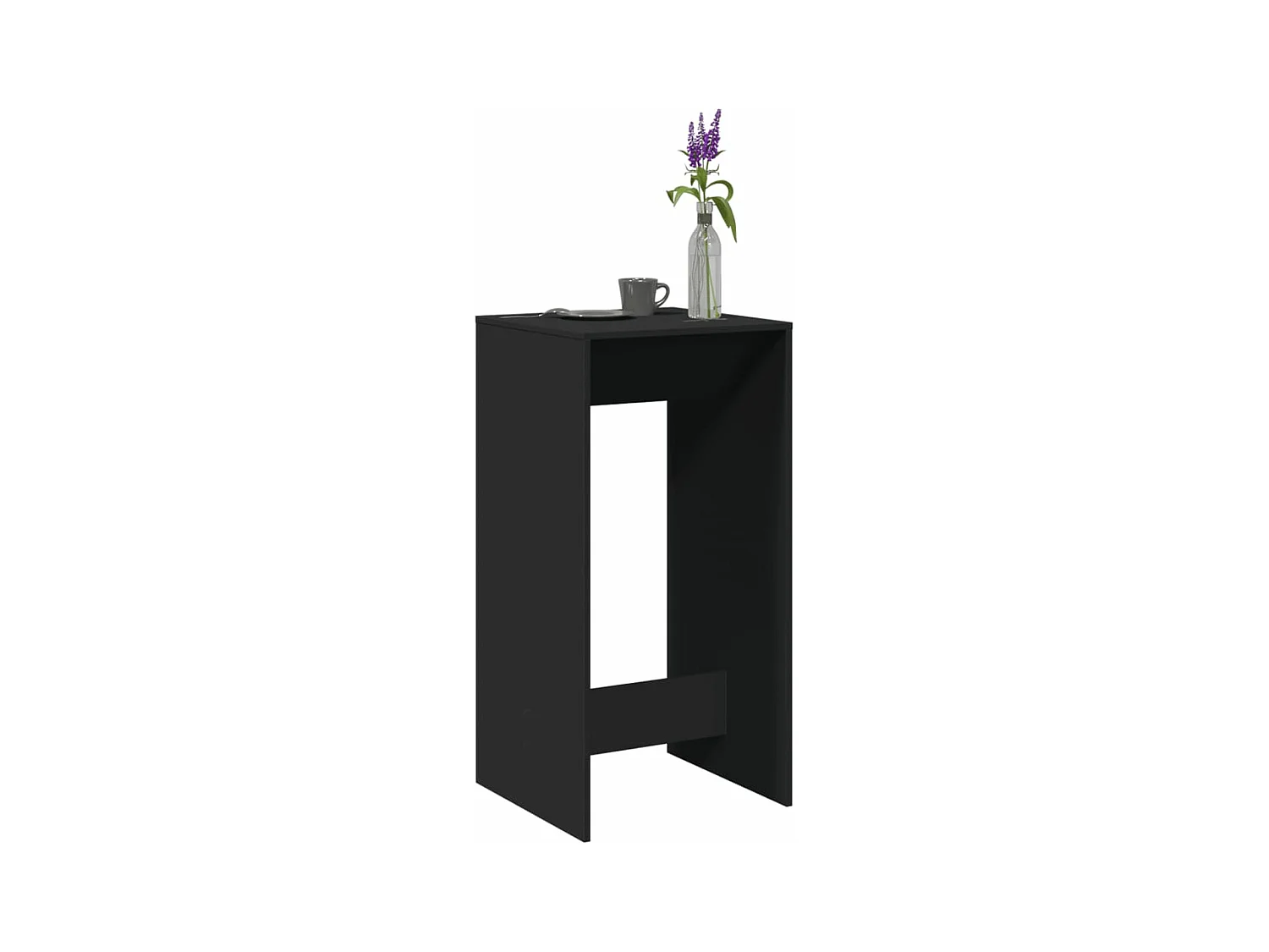 Bartafel 51x50x103,5 cm bewerkt hout zwart