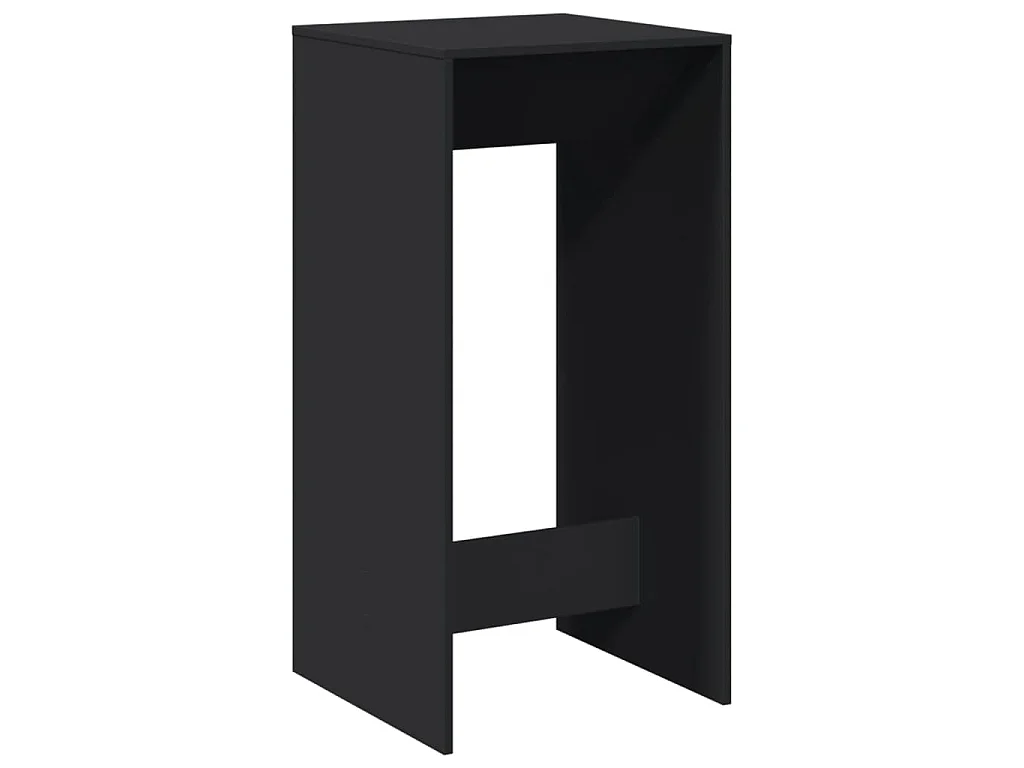 Tavolo da Bar Nero 51x50x103,5 cm in Legno Multistrato