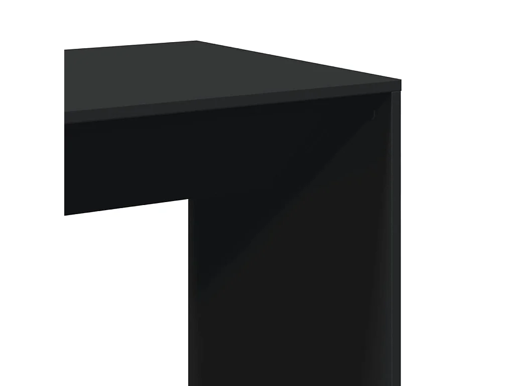 Tavolo da Bar Nero 51x50x103,5 cm in Legno Multistrato