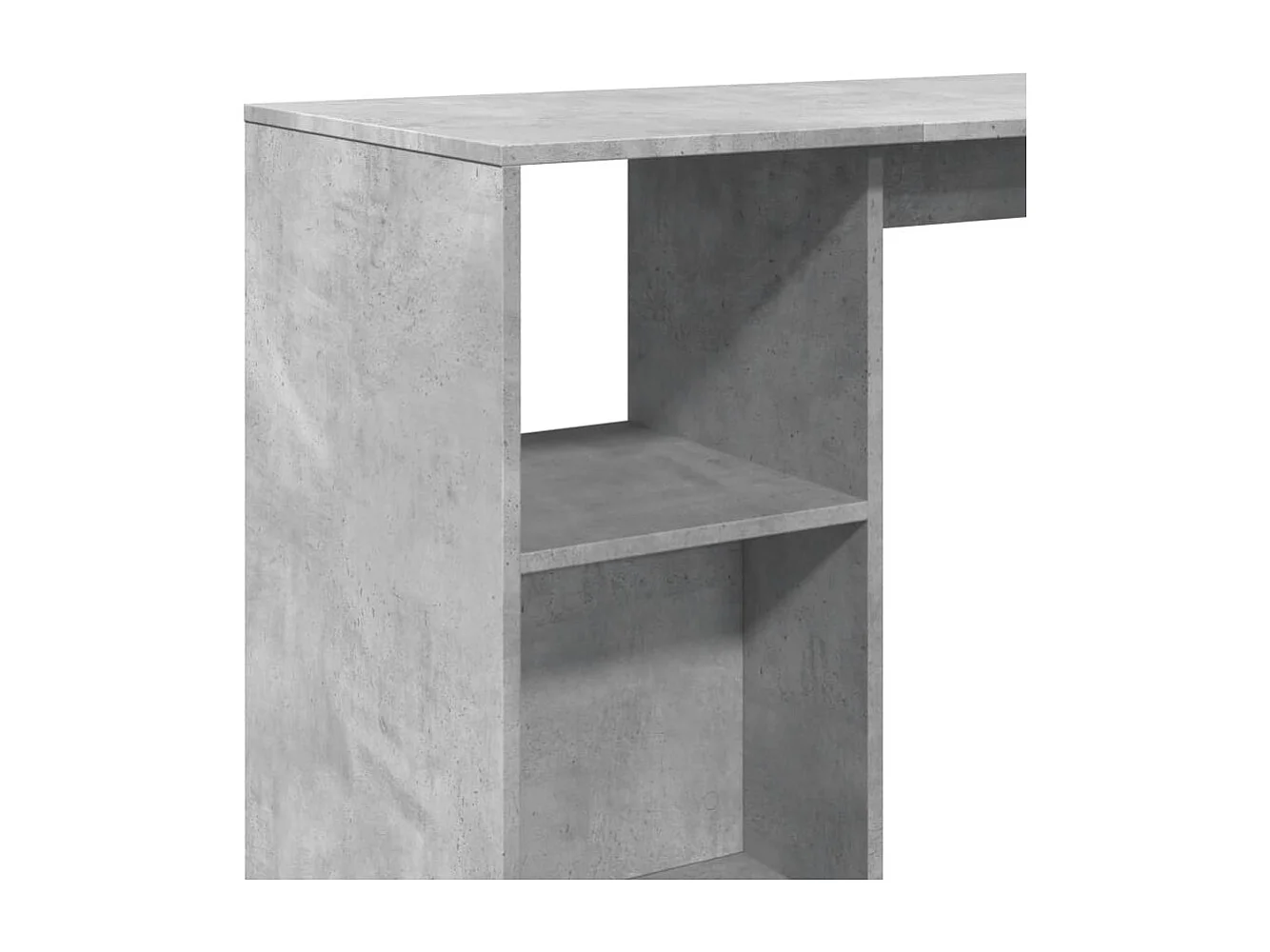 Bartafel met schap 124x46x103,5 cm bewerkt hout betongrijs