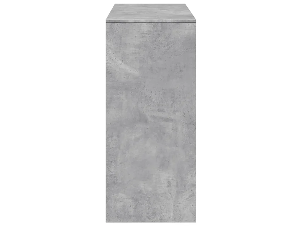 Bartisch mit Regal Betongrau 124x46x103,5 cm Holzwerkstoff