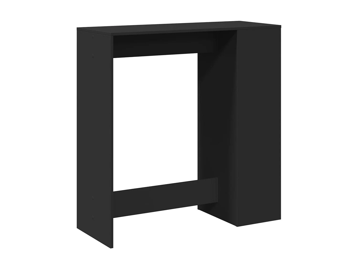 Mesa de bar com prateleiras derivados de madeira preto