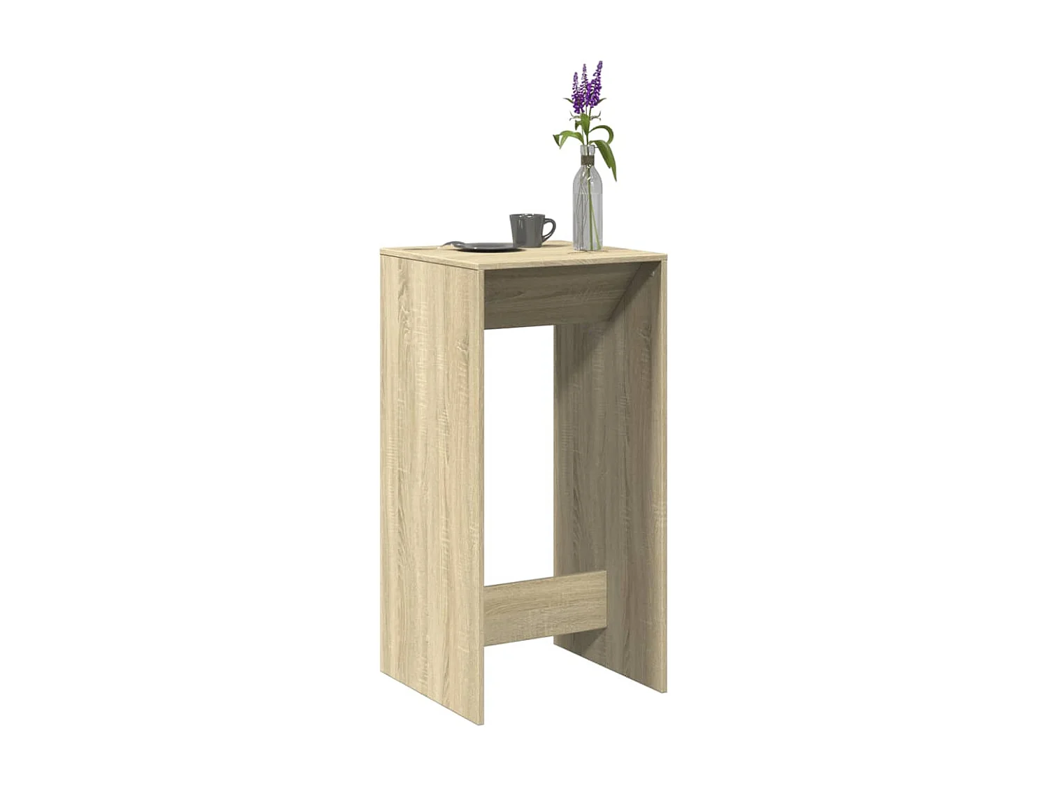 Table de bar chêne sonoma 51x50x103,5 cm bois d'ingénierie