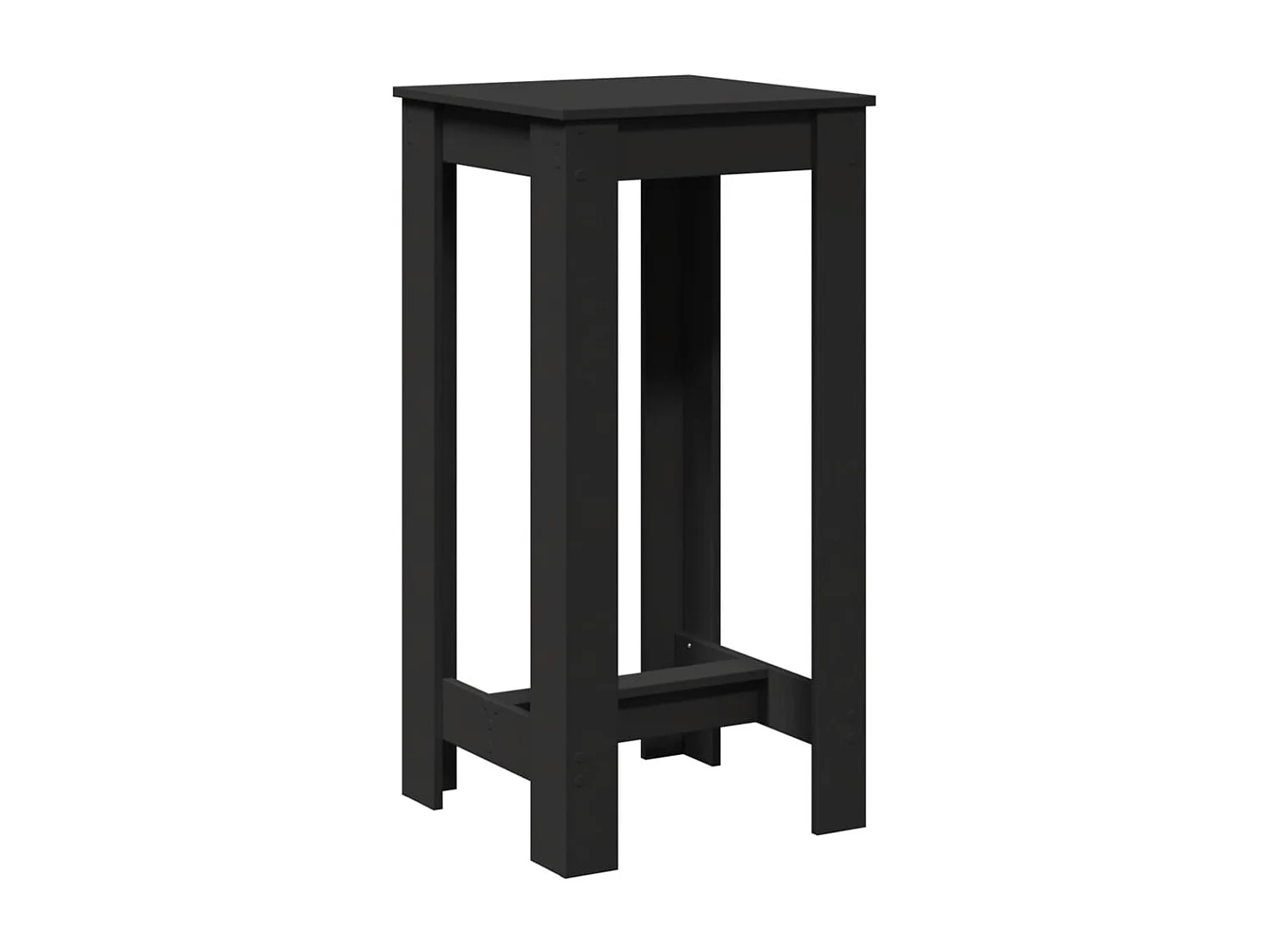 Tavolo da Bar Nero 51x50x103,5 cm in Legno Multistrato