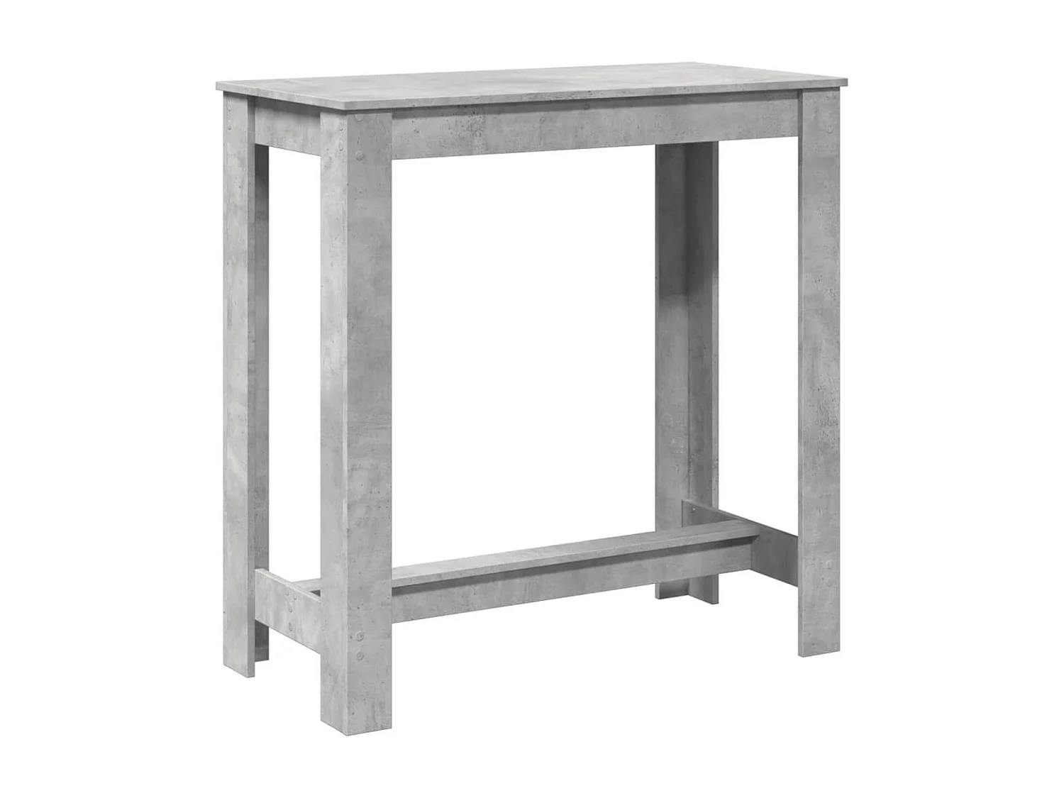 Tavolo da Bar Grigio Cemento 102x50x103,5 cm Legno Multistrato