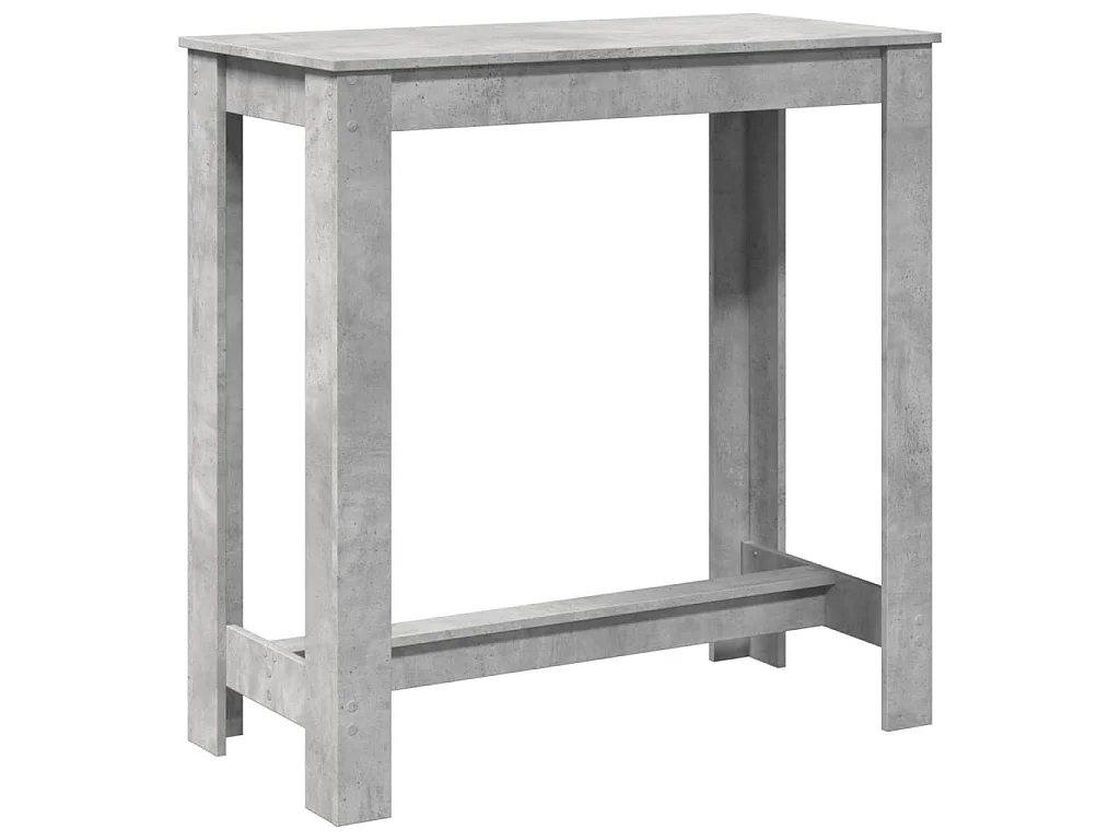 Tavolo da Bar Grigio Cemento 102x50x103,5 cm Legno Multistrato