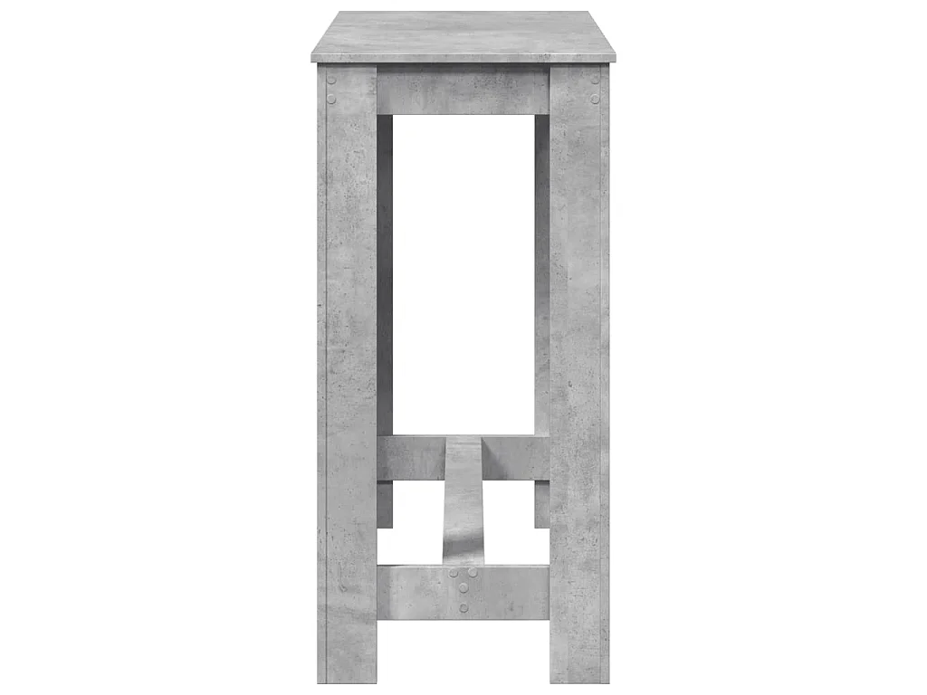 Tavolo da Bar Grigio Cemento 102x50x103,5 cm Legno Multistrato