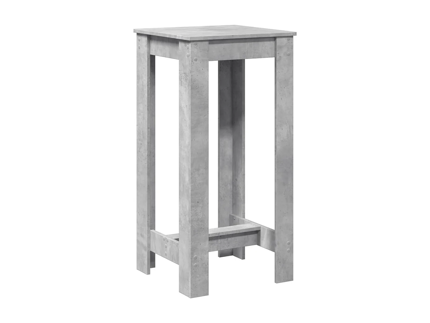 Tavolo da Bar Grigio Cemento 51x50x103,5cm in Legno Multistrato
