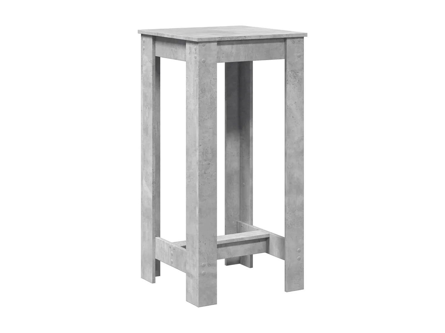 Tavolo da Bar Grigio Cemento 51x50x103,5cm in Legno Multistrato