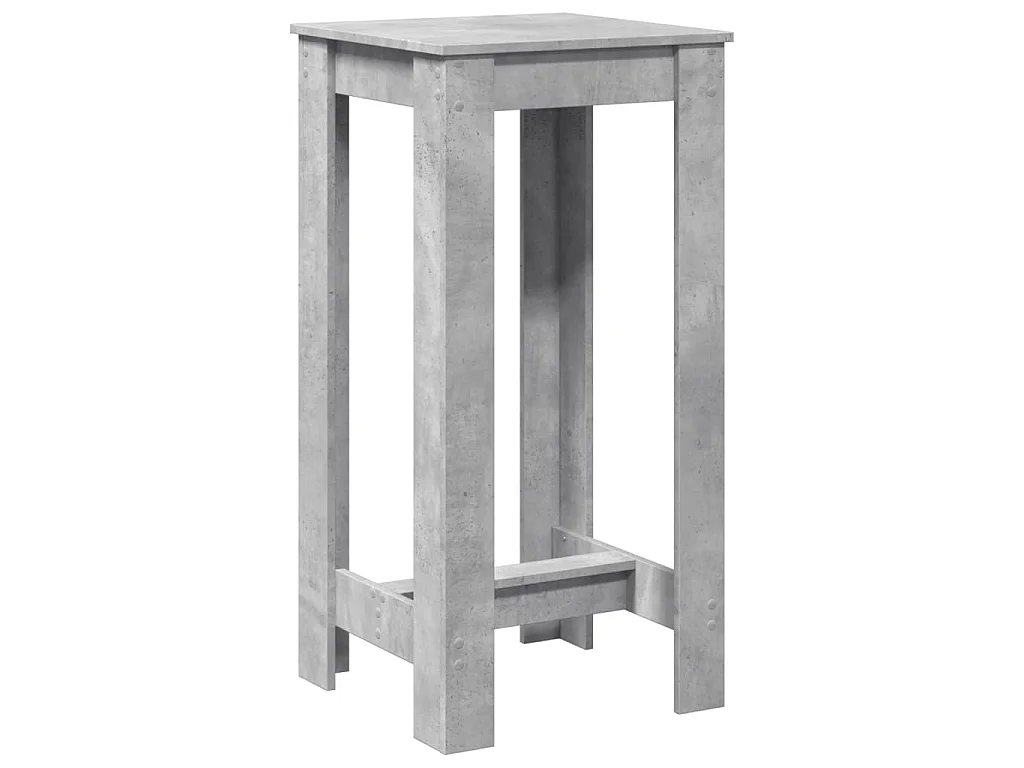 Table de bar gris béton 51x50x103,5 cm bois d'ingénierie