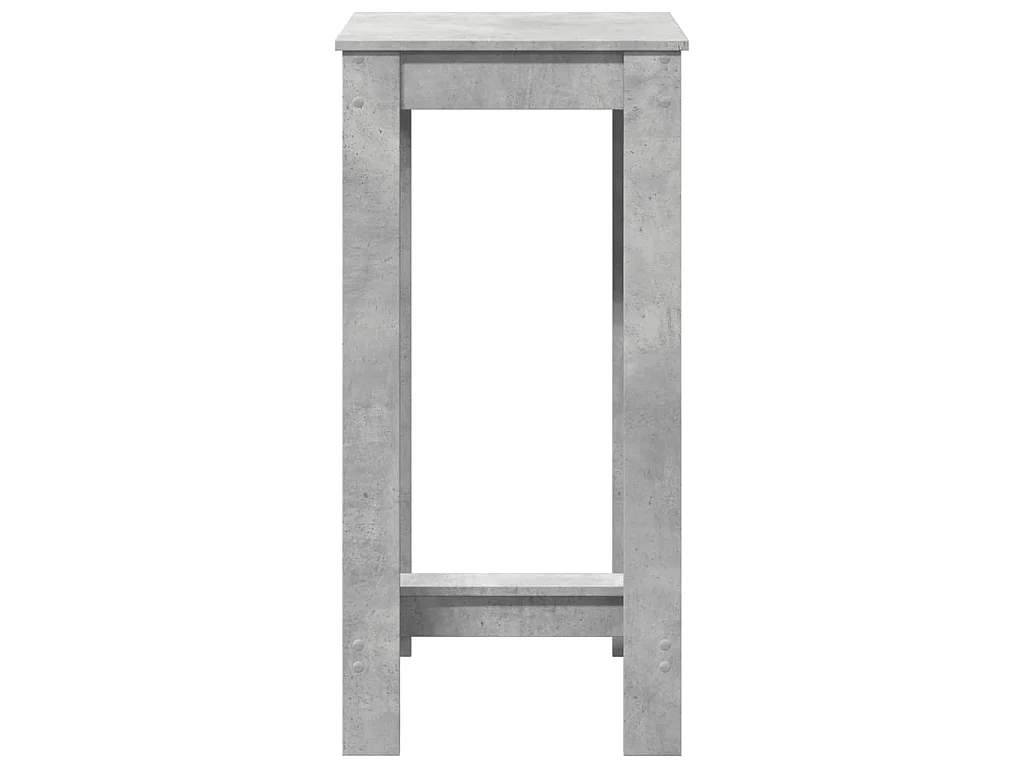 Table de bar gris béton 51x50x103,5 cm bois d'ingénierie