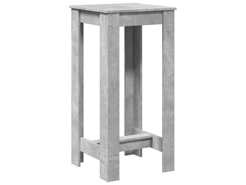 Table de bar gris béton 51x50x103,5 cm bois d'ingénierie