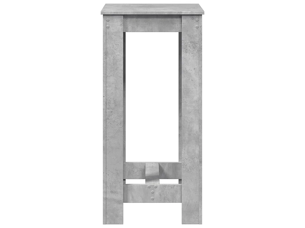 Table de bar gris béton 51x50x103,5 cm bois d'ingénierie