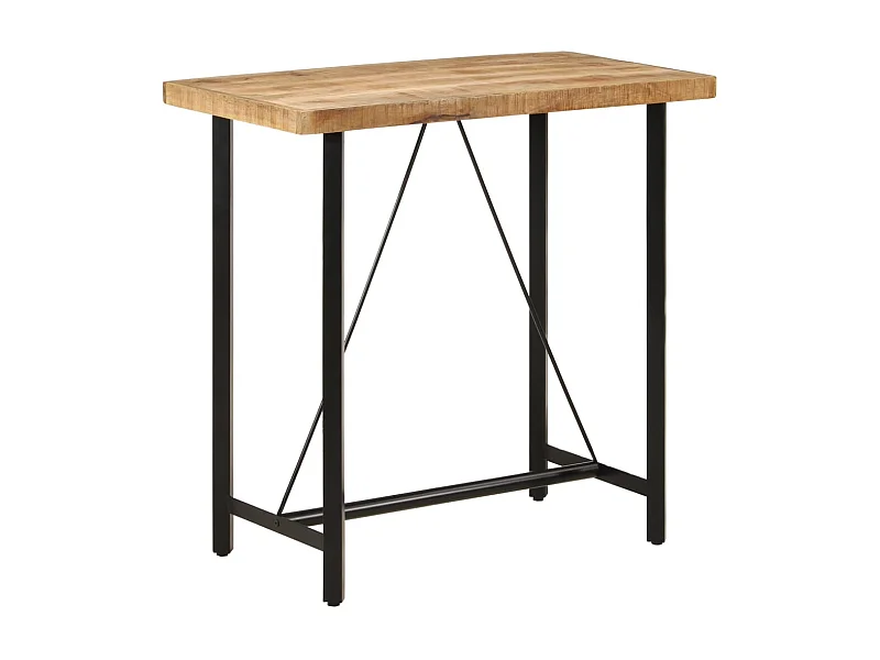 Tavolino da Bar 110x55x107 cm Legno Massello di Mango e Ferro