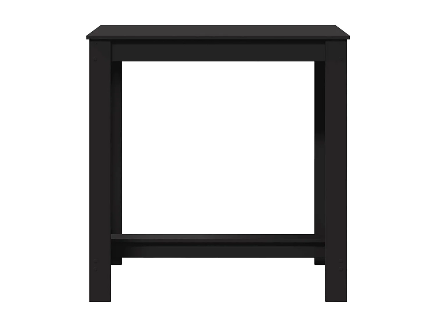 Tavolo da Bar Nero 102x50x103,5 cm in Legno Multistrato