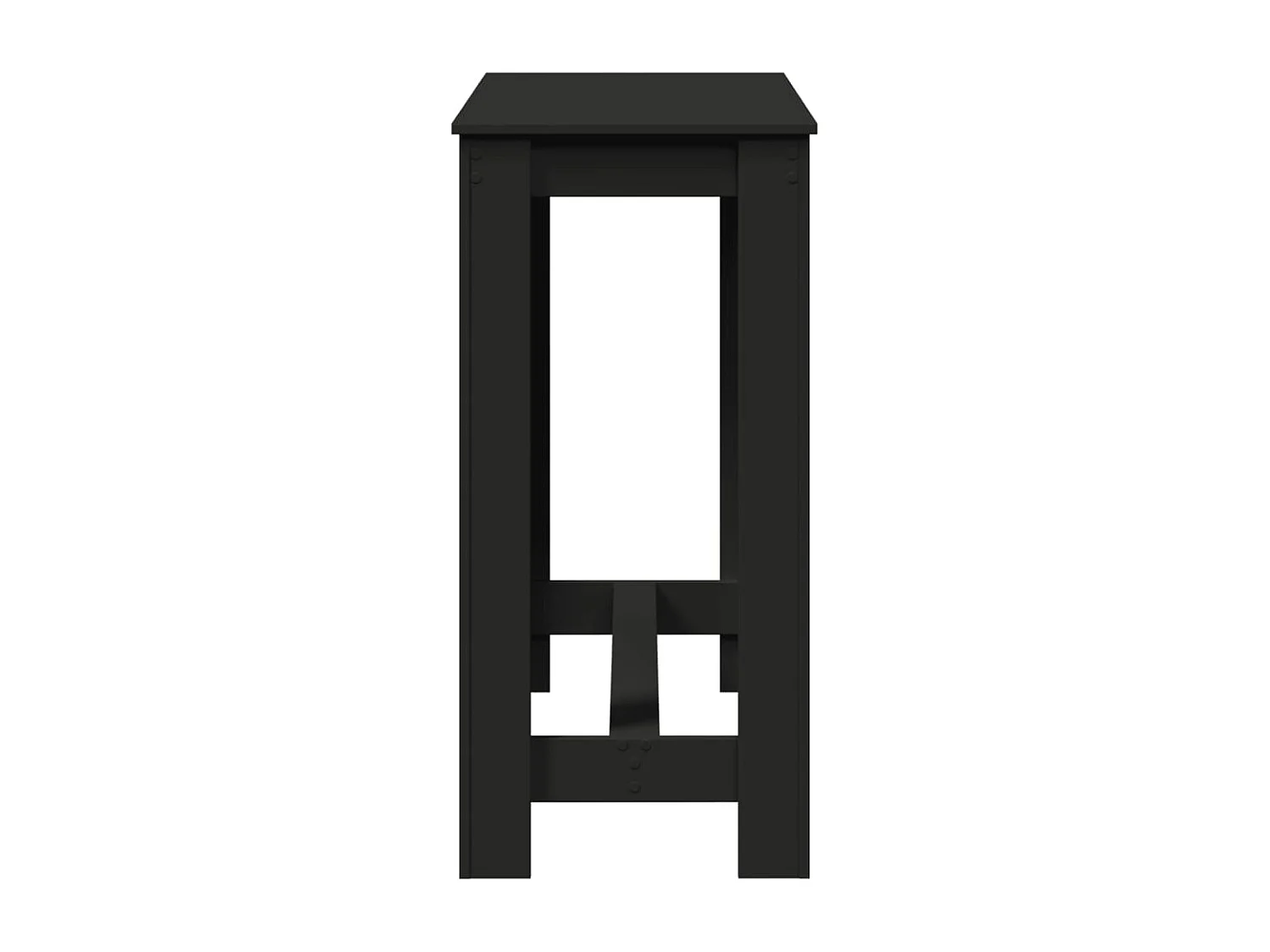 Tavolo da Bar Nero 102x50x103,5 cm in Legno Multistrato