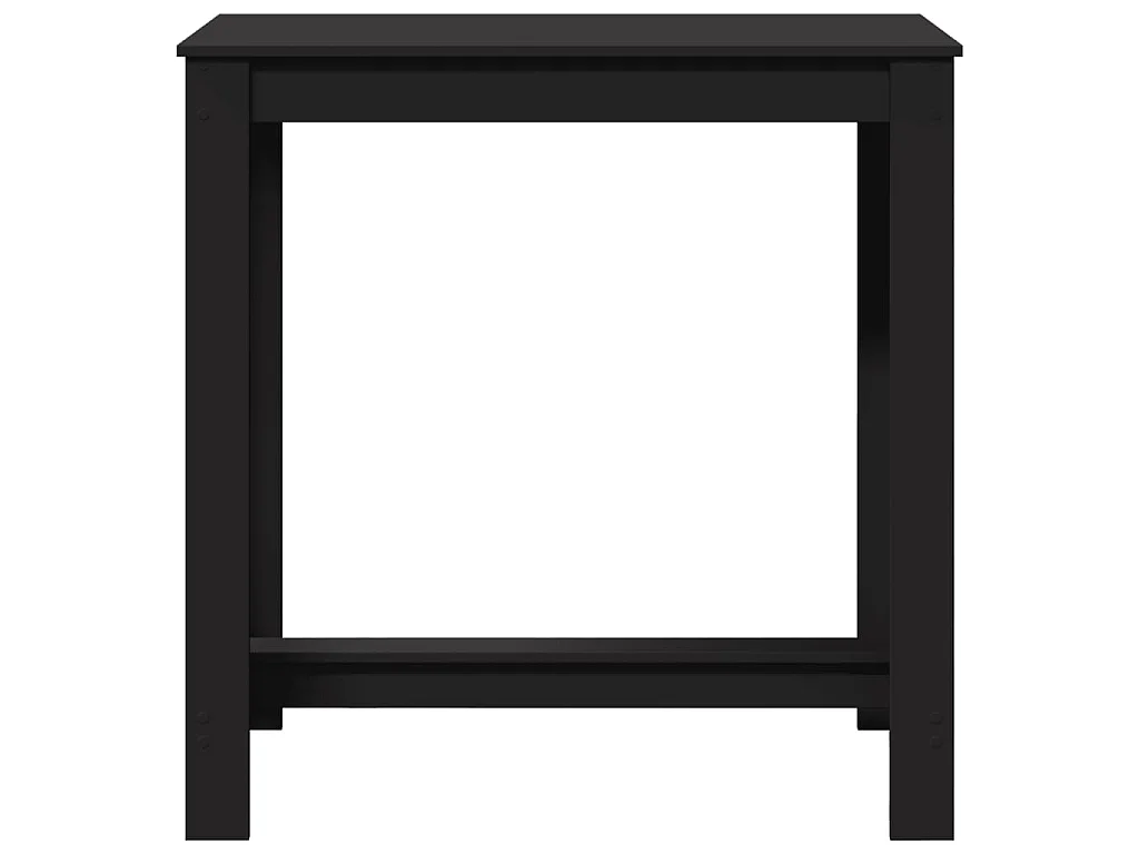 Tavolo da Bar Nero 102x50x103,5 cm in Legno Multistrato