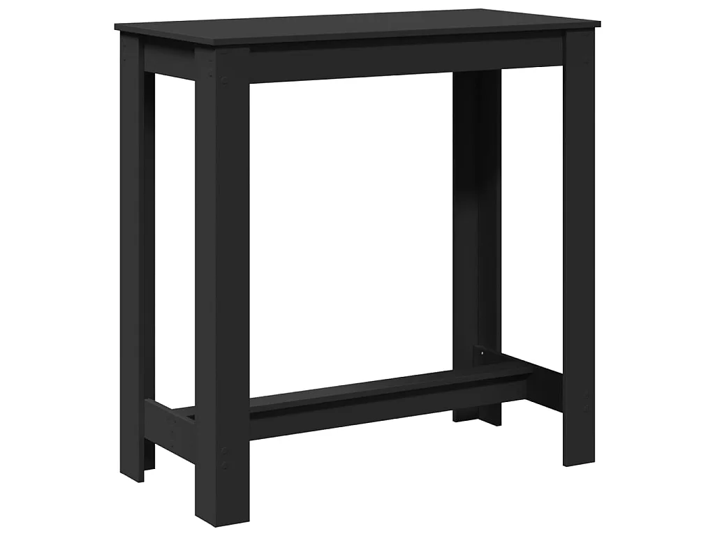 Tavolo da Bar Nero 102x50x103,5 cm in Legno Multistrato