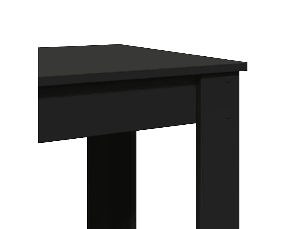 Tavolo da Bar Nero 102x50x103,5 cm in Legno Multistrato