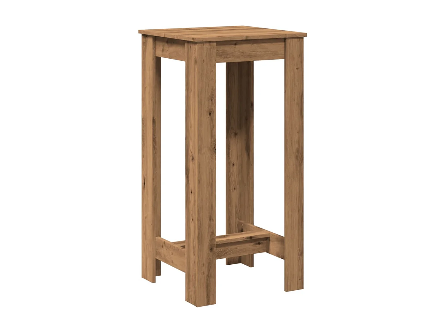 Bartafel 51x50x103,5 cm bewerkt hout artisanaal eikenkleurig