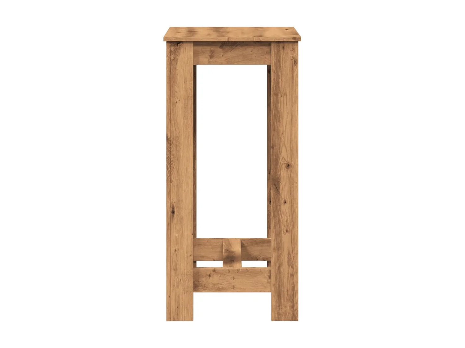 Bartafel 51x50x103,5 cm bewerkt hout artisanaal eikenkleurig