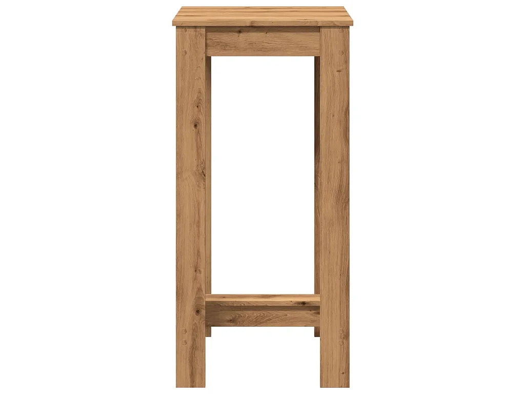 Table de bar chêne artisanal 51x50x103,5 cm bois d'ingénierie